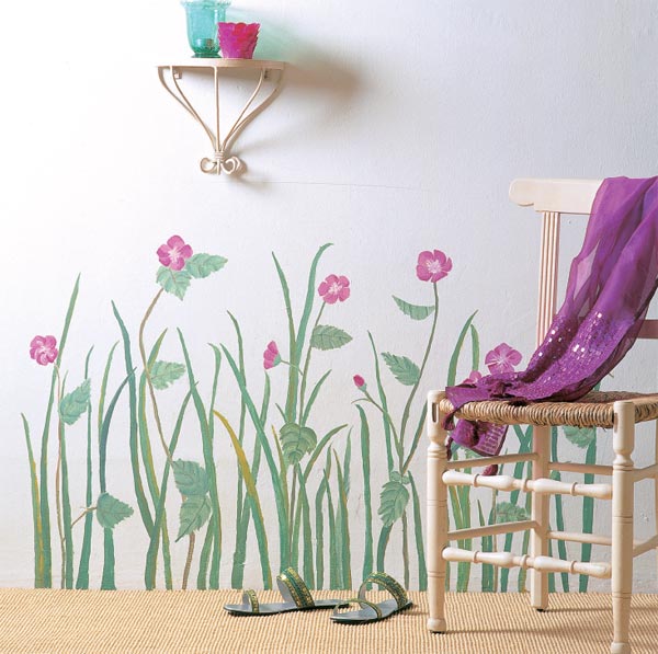 dibujos de flores para pintar en paredes